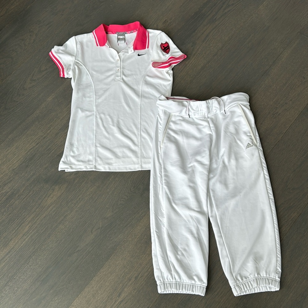Nike Golf Tshirt M with Adidas Clima light Capri M 2 pieces set